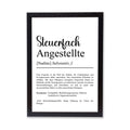 Steuerfachangestellte Definition Poster personalisierbar mit Namen Beruf Poster SFA Geschenk Einzug Geburtstag Geschenk Steuerfachangestellt