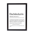 Dachdeckerin Definition Poster personalisierbar mit Namen Beruf Poster Dachdeckerin Geschenk Einzug Geburtstag Geschenk Dachdeckerin Poster