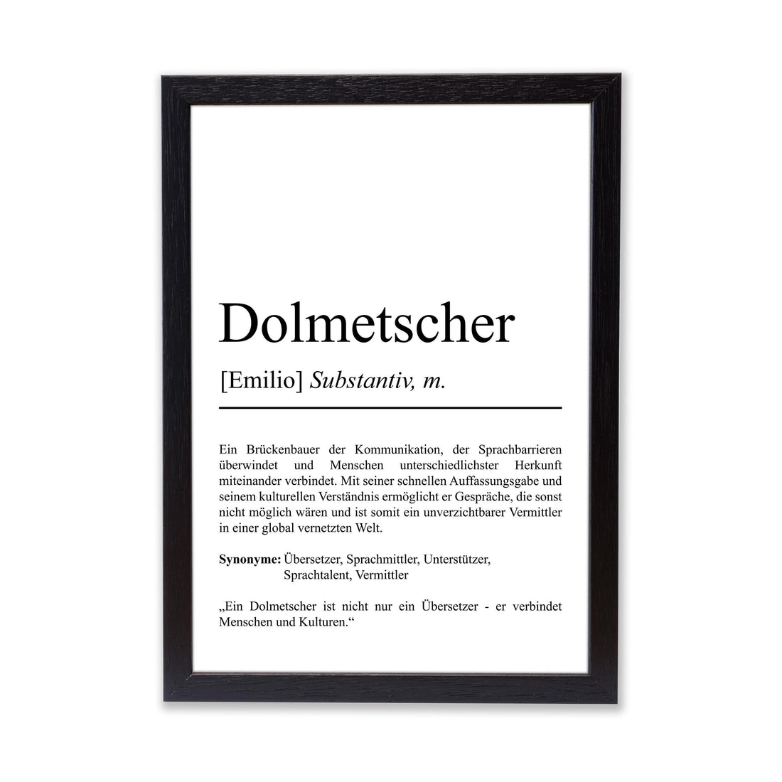 Dolmetscher Definition Poster personalisierbar mit Namen Beruf Poster Dolmetscher Geschenk Einzug Geburtstag Geschenk Dolmetscher Poster