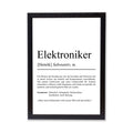 Elektroniker Definition Poster personalisierbar mit Namen Beruf Poster Elektroniker Geschenk Einzug Geburtstag Geschenk Elektroniker Poster