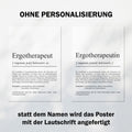 Ergotherapeutin Definition Poster personalisierbar mit Namen Beruf Poster Ergotherapeutin Geschenk Einzug Geburtstag Ergotherapeutin