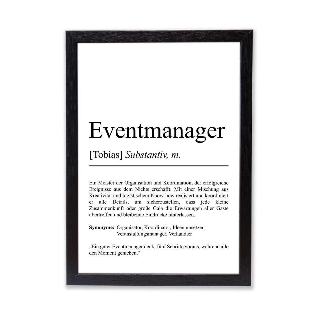 Eventmanager Definition Poster personalisierbar mit Namen Beruf Poster Eventmanager Geschenk Einzug Geburtstag Geschenk Eventmanager