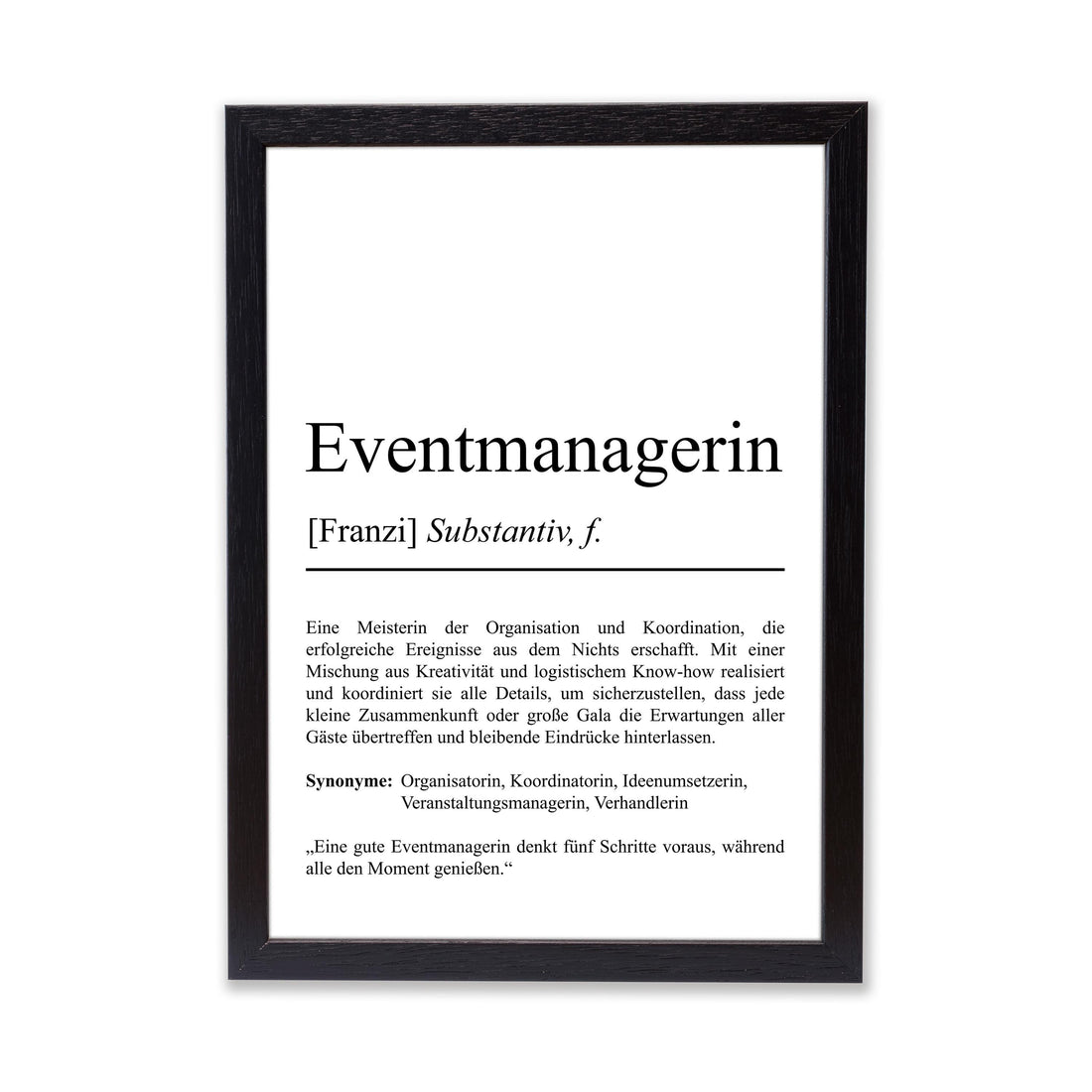 Eventmanagerin Definition Poster personalisierbar mit Namen Beruf Poster Eventmanagerin Geschenk Einzug Geburtstag Geschenk Eventmanagerin