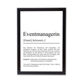Eventmanagerin Definition Poster personalisierbar mit Namen Beruf Poster Eventmanagerin Geschenk Einzug Geburtstag Geschenk Eventmanagerin