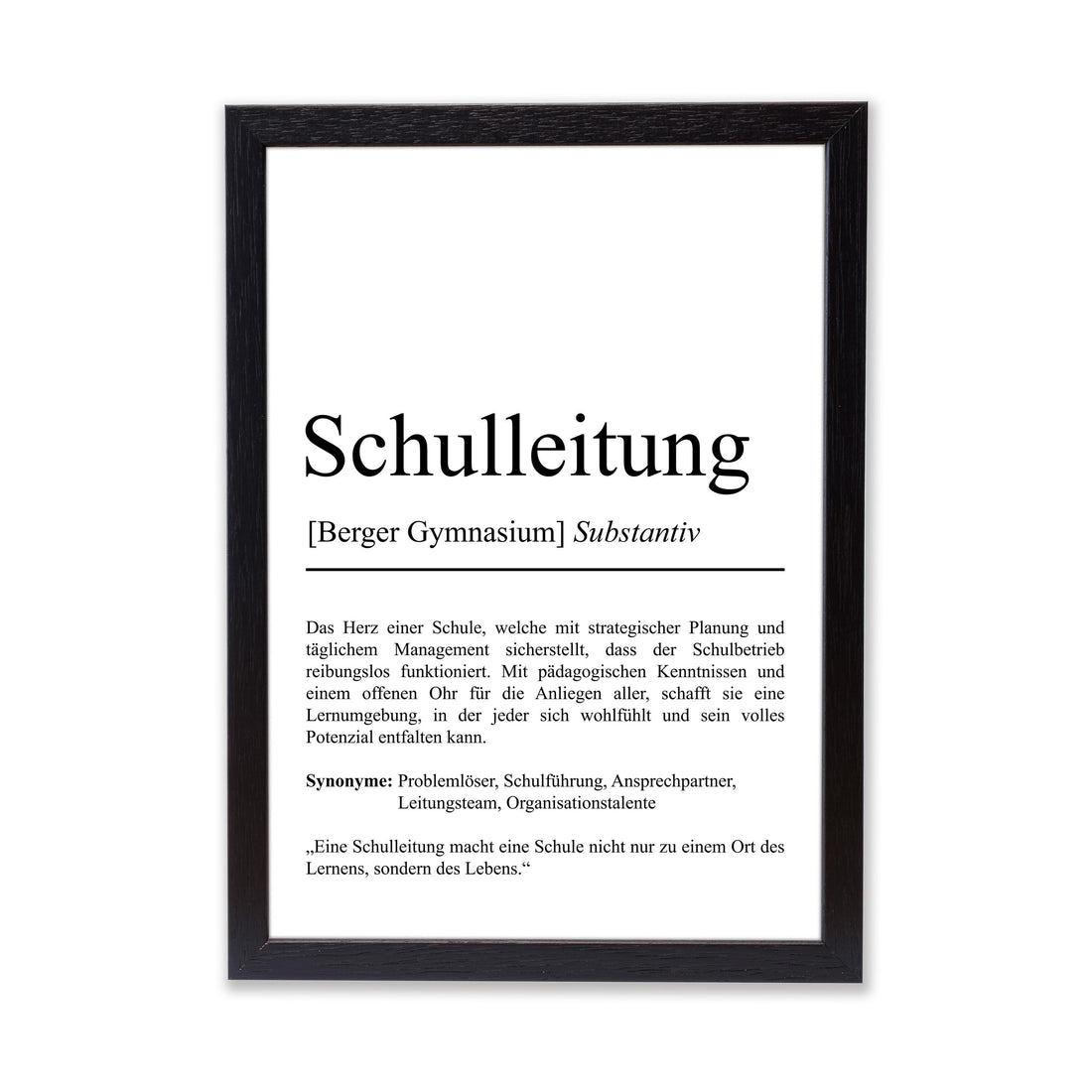 Schulleitung Definition Poster personalisierbar mit Namen Beruf Poster Schulleitung Geschenk Einzug Geburtstag Geschenk Poster Schulleiter