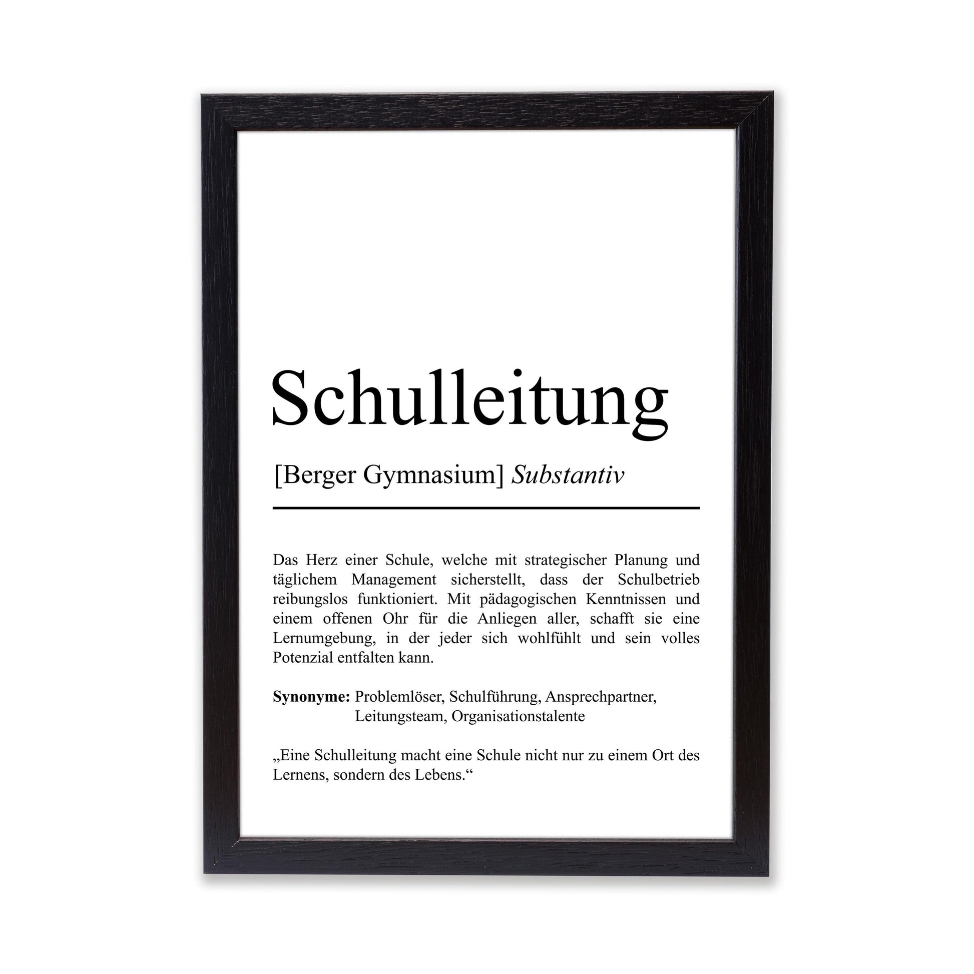 Schulleitung Definition Poster personalisierbar mit Namen Beruf Poster Schulleitung Geschenk Einzug Geburtstag Geschenk Poster Schulleiter