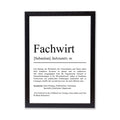 Fachwirt Definition Poster personalisierbar mit Namen Beruf Poster Fachwirt Geschenk Einzug Geburtstag Geschenk Fachwirt Poster