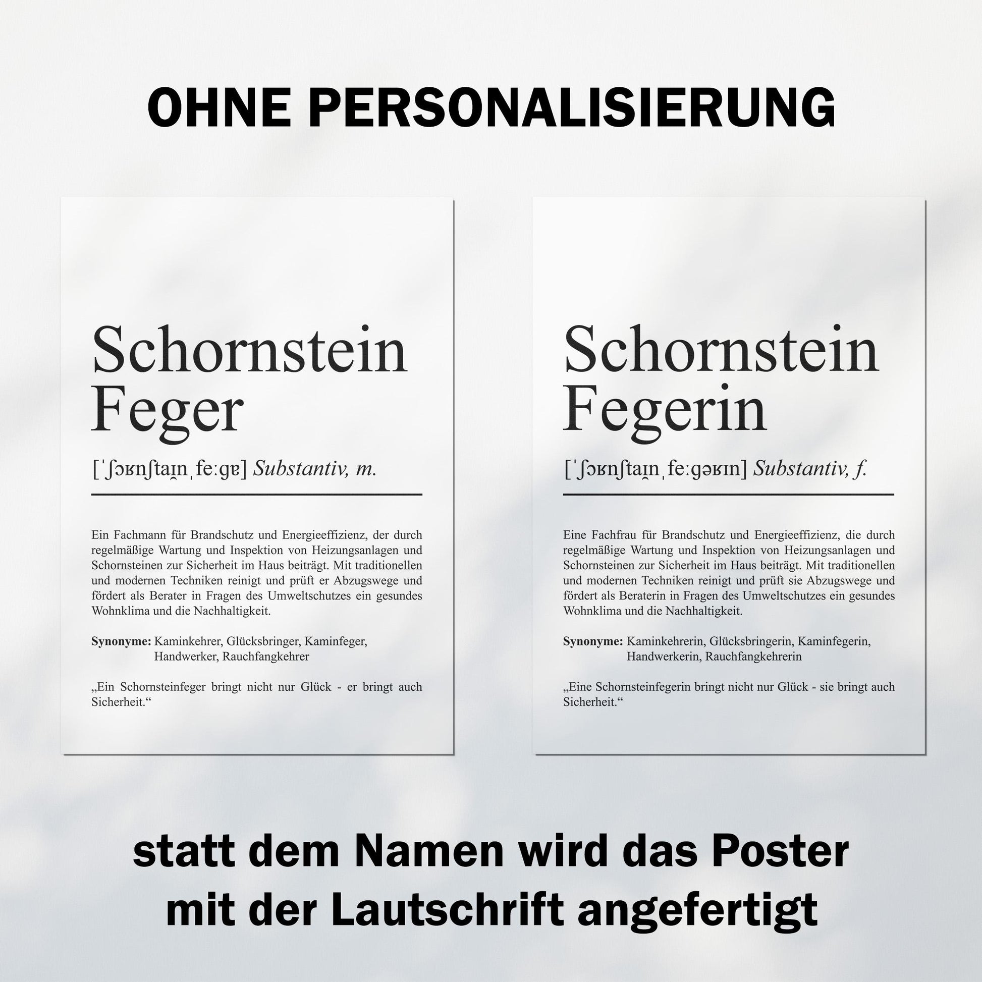 Schornsteinfegerin Definition Poster personalisierbar mit Namen Beruf Poster Schornsteinfegerin Geschenk Einzug Geburtstag Geschenk Poster