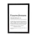 Feuerwehrmann Definition Poster personalisierbar mit Namen Beruf Poster Feuerwehr Geschenk Einzug Geburtstag Poster Beruf Definition