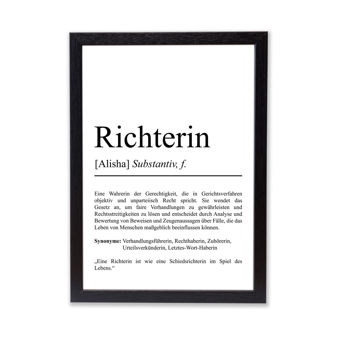 Richterin Definition Poster personalisierbar mit Namen Beruf Poster Richterin Geschenk Einzug Geburtstag Geschenk Richterin Poster Beruf