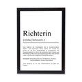 Richterin Definition Poster personalisierbar mit Namen Beruf Poster Richterin Geschenk Einzug Geburtstag Geschenk Richterin Poster Beruf