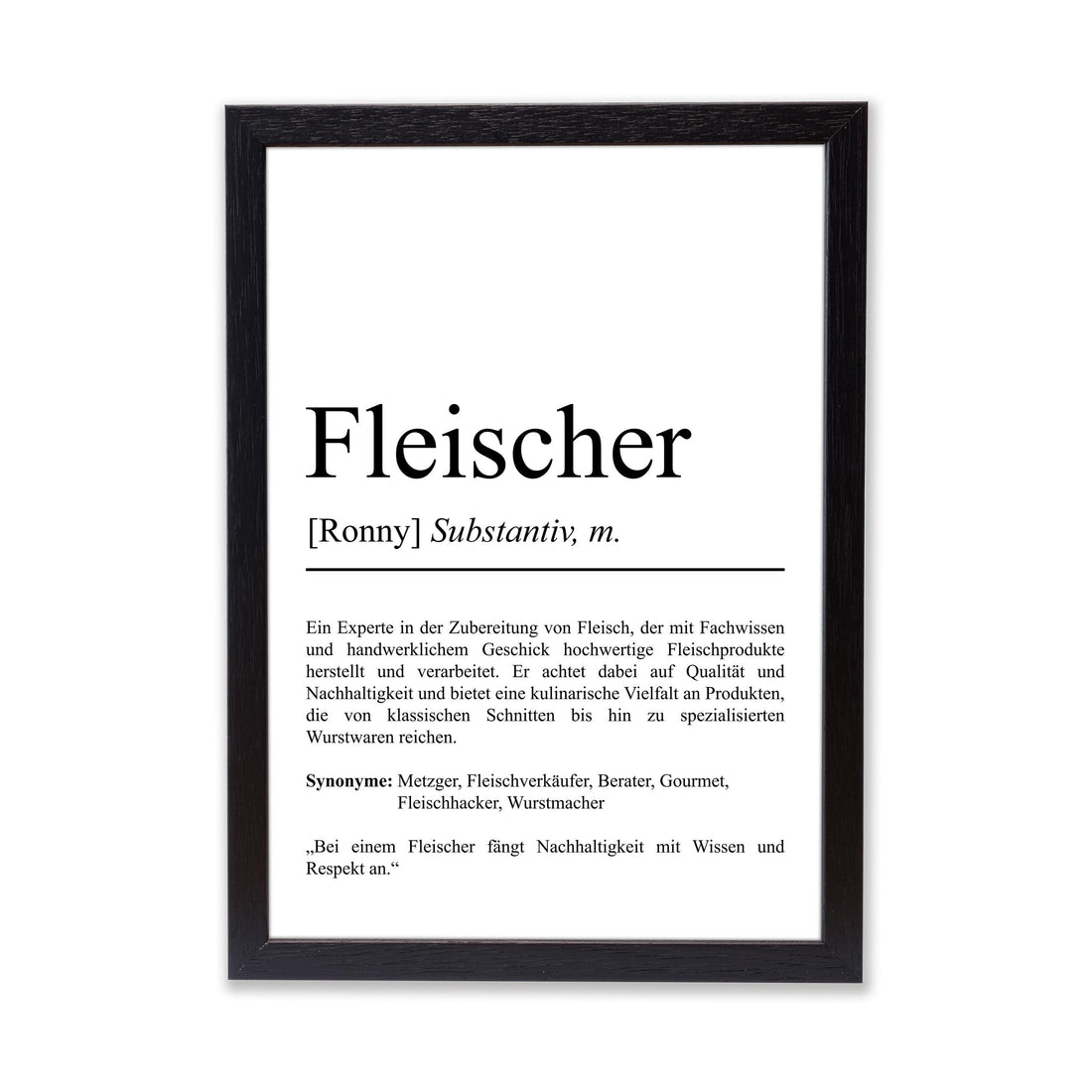 Fleischer Definition Poster personalisierbar mit Namen Beruf Poster Fleischer Geschenk Einzug Geburtstag Geschenk Fleischer Poster Beruf