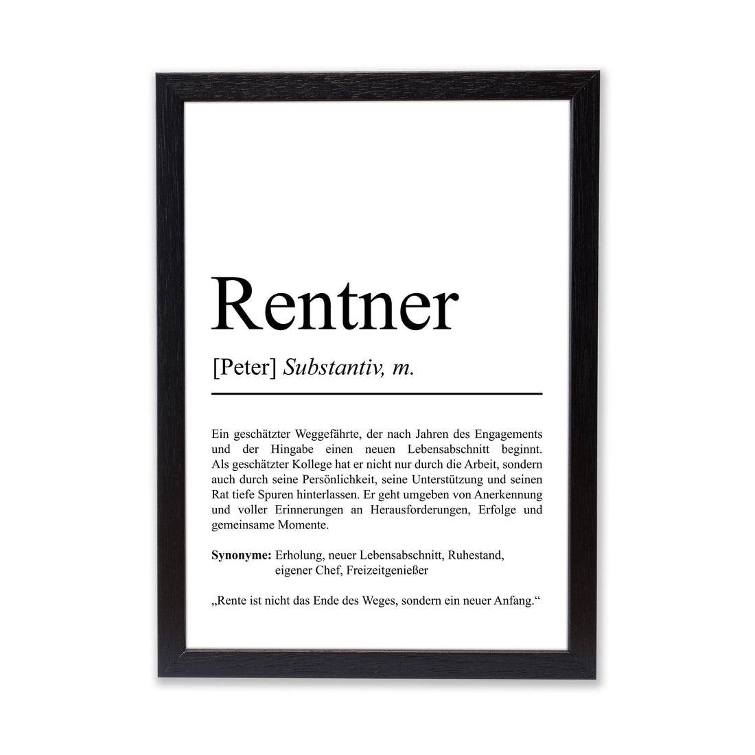 Rentner Definition Poster personalisierbar mit Namen Beruf Poster Rentner Geschenk Einzug Geburtstag Geschenk Rentner Poster Beruf