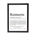 Rentnerin Definition Poster personalisierbar mit Namen Beruf Poster Rentnerin Geschenk Einzug Geburtstag Geschenk Rentnerin Poster Beruf