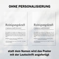 Reinigungskraft Definition Poster personalisierbar mit Namen Beruf Poster Reiniger Geschenk Einzug Geburtstag Geschenk Reiniger Poster Beruf