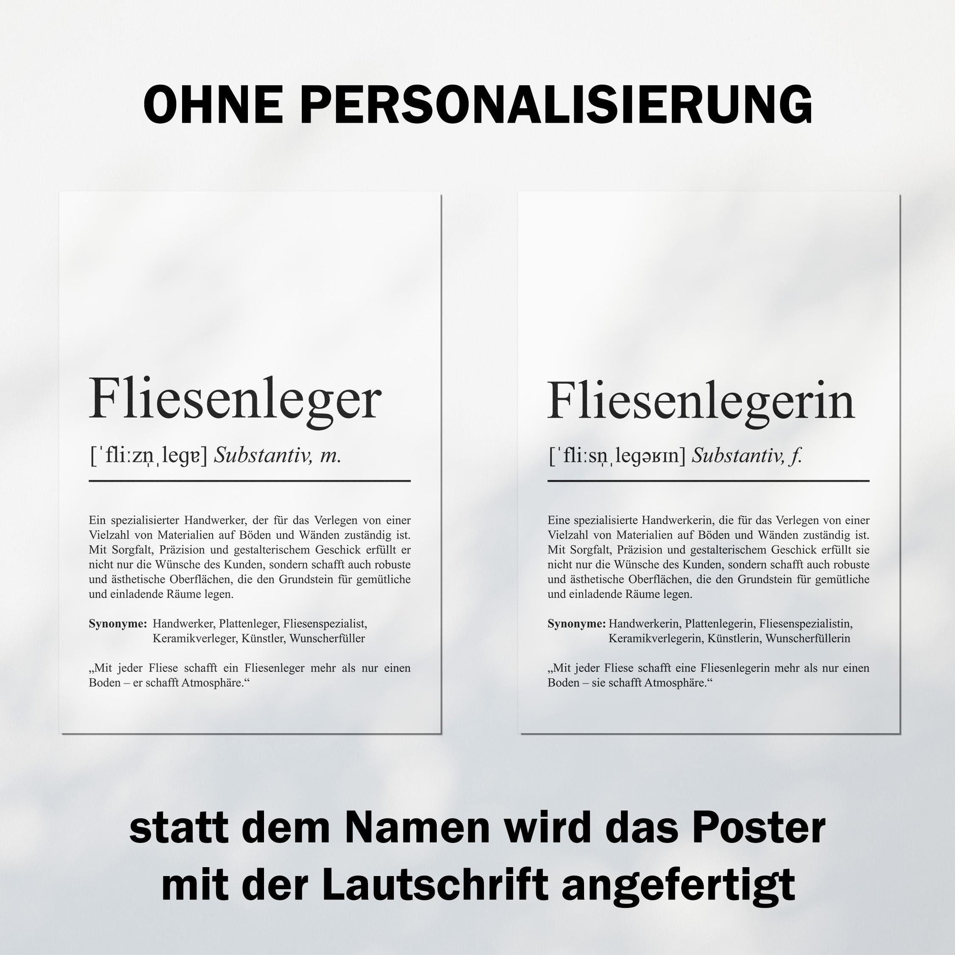 Fliesenlegerin Definition Poster personalisierbar mit Namen Beruf Poster Fliesenlegerin Geschenk Einzug Geburtstag Geschenk Fliesenlegerin Poster Beruf Definition