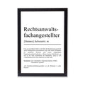Rechtanwaltsfachangestellter Definition Poster personalisierbar mit Namen Beruf Poster Rechtsanwaltsgehilfe Geschenk Einzug Geburtstag