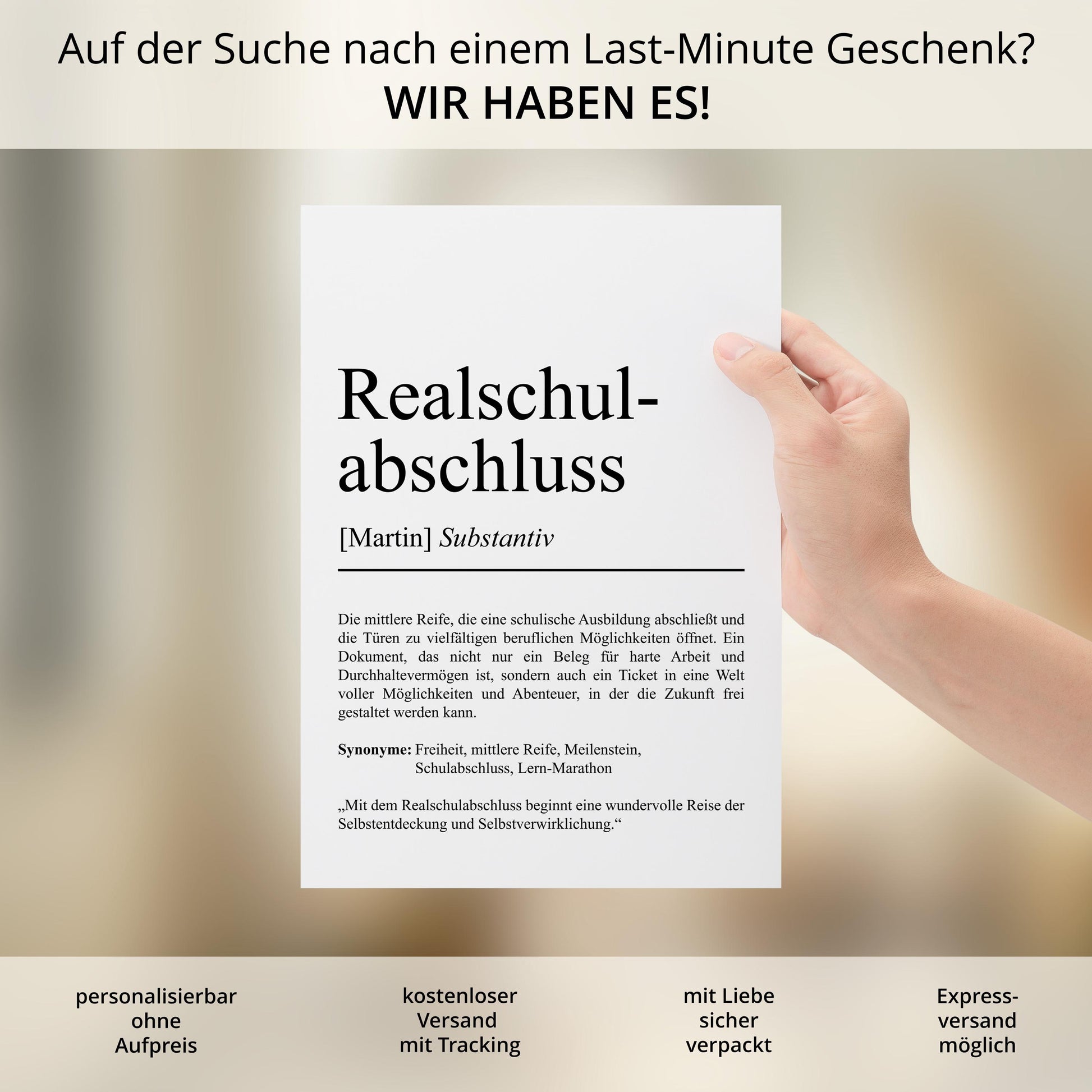 Realschulabschluss Definition Poster personalisierbar mit Namen Abschluss Poster Geschenk zum Abschluss Realschule Geschenk Abschluss Poster