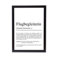 Flugbegleiterin Definition Poster personalisierbar mit Namen Beruf Poster Stewardess Geschenk Einzug Geburtstag Geschenk Stewardess Poster