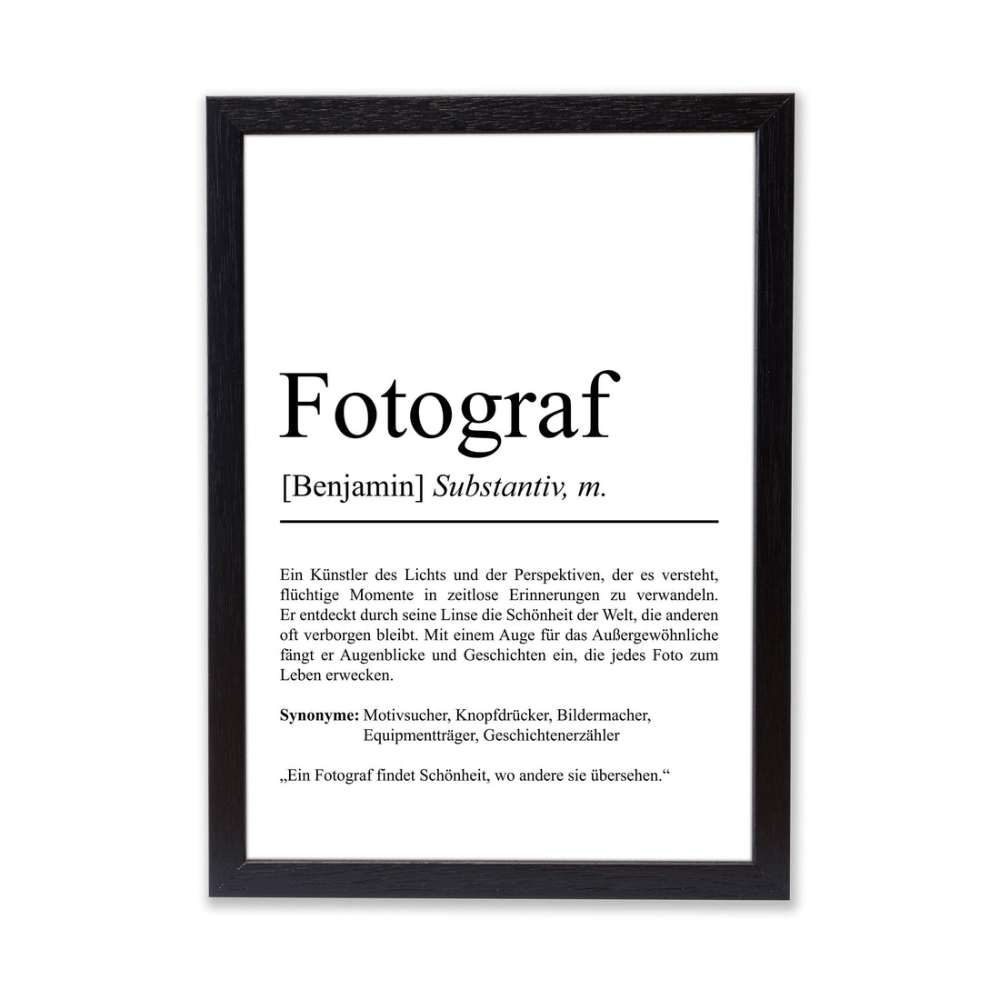 Fotograf Definition Poster personalisierbar mit Namen Beruf Poster Fotograf Geschenk Einzug Geburtstag Geschenk Fotograf Poster Beruf