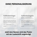 Gebäudereiniger Definition Poster personalisierbar mit Namen Beruf Poster Reiniger Geschenk Einzug Geburtstag Geschenk Reiniger Poster Beruf