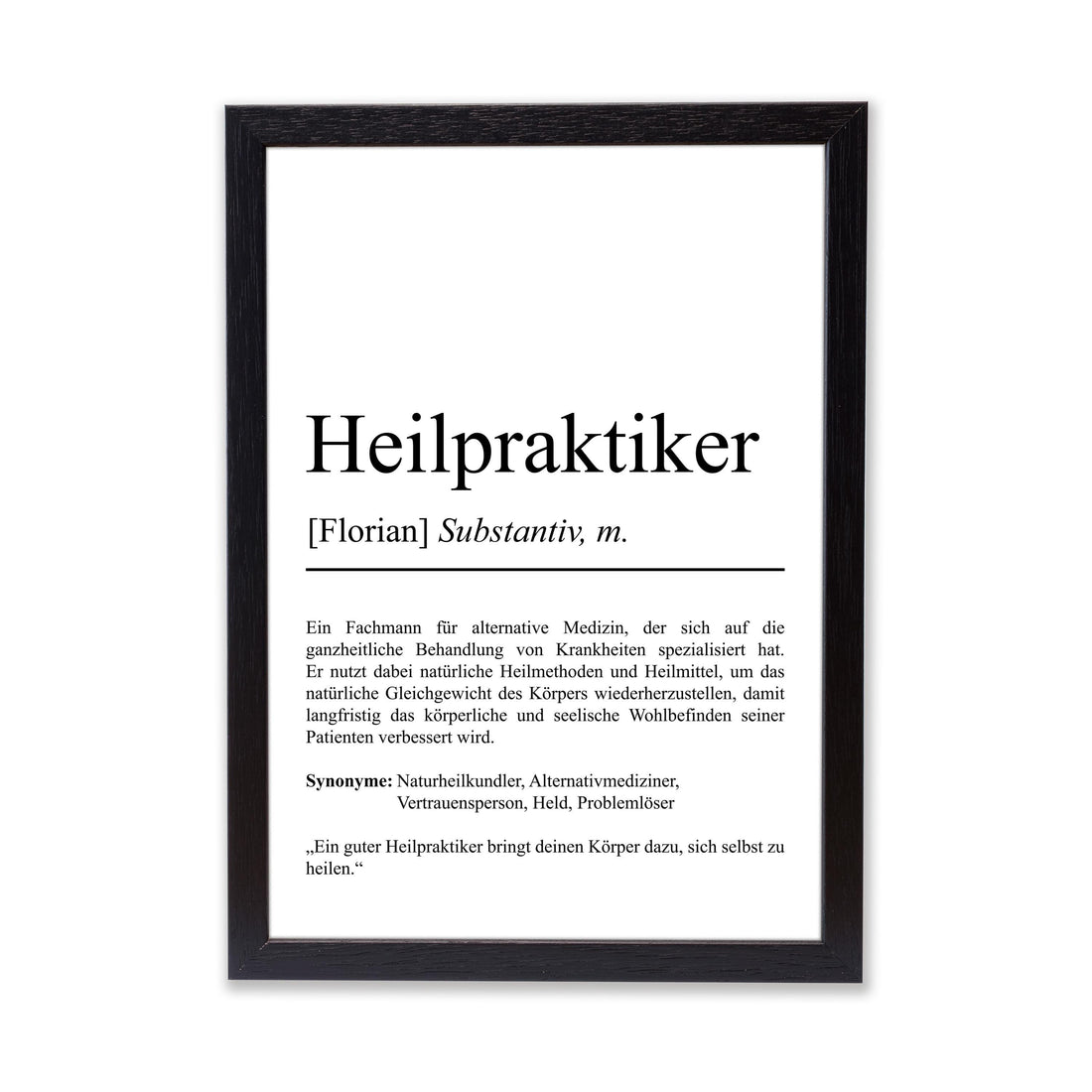 Heilpraktiker Definition Poster personalisierbar mit Namen Beruf Poster Heilpraktiker Geschenk Einzug Geburtstag Geschenk Heilpraktiker Poster Beruf Definition