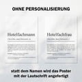 Hotelfachfrau Definition Poster personalisierbar mit Namen Beruf Poster Hotelfachfrau Geschenk Einzug Geburtstag Geschenk Hotelfachfrau