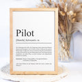 Pilotin Definition Poster personalisierbar mit Namen Beruf Poster Pilotin Geschenk Einzug Geburtstag Geschenk Pilotin Poster Beruf
