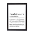 Hundetrainerin Definition Poster personalisierbar Beruf Poster Geschenk Hundetrainerin Einzug Geburtstag Geschenk Hundetrainerin Poster