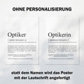 Optikerin Definition Poster personalisierbar mit Namen Beruf Poster Optikerin Geschenk Einzug Geburtstag Geschenk Optikerin Poster Beruf
