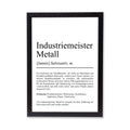Industriemeister Metall Definition Poster personalisierbar mit Namen Beruf Poster Industriemeister Geschenk Einzug Geburtstag Geschenk