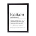 Musikerin Definition Poster personalisierbar mit Namen Beruf Poster Musikerin Geschenk Einzug Geburtstag Geschenk Musikerin Poster Beruf