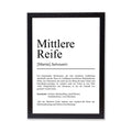 Mittlere Reife Definition Poster personalisierbar mit Namen Abschluss Poster Geschenk zum Abschluss Mittlere Reife Geschenk Abschluss Poster