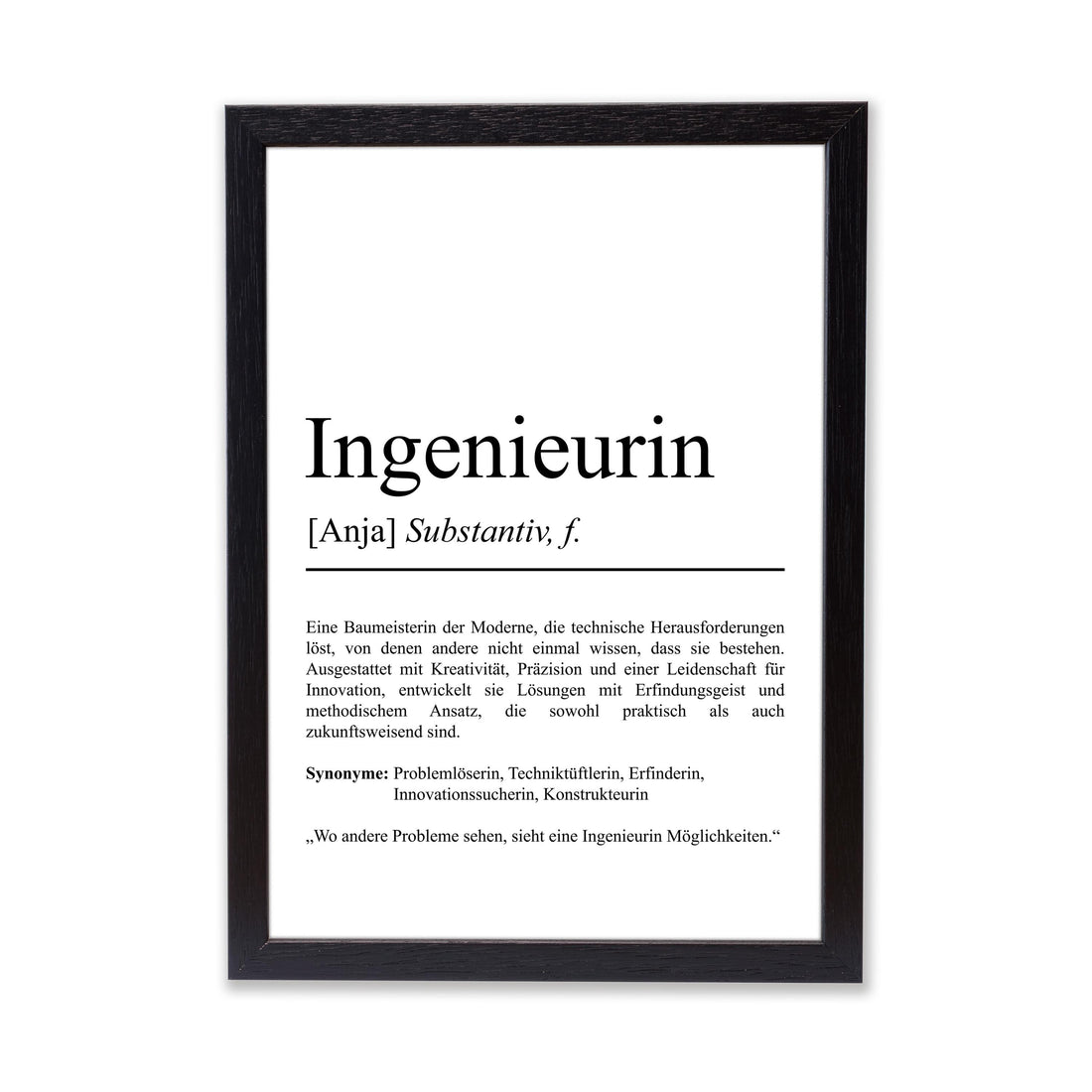 Ingenieurin Definition Poster personalisierbar mit Namen Beruf Poster Ingenieurin Geschenk Einzug Geburtstag Geschenk Ingenieur Poster Beruf