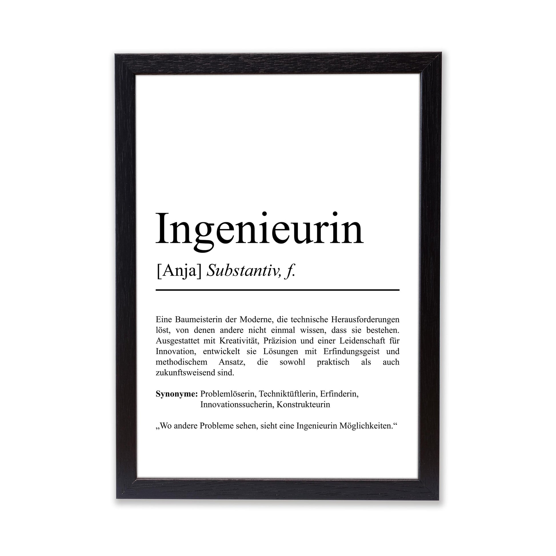 Ingenieurin Definition Poster personalisierbar mit Namen Beruf Poster Ingenieurin Geschenk Einzug Geburtstag Geschenk Ingenieur Poster Beruf