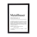 Metallbauer Definition Poster personalisierbar mit Namen Beruf Poster Metallbauer Geschenk Einzug Geburtstag Geschenk Metallbauer Poster