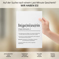 Ingenieurin Definition Poster personalisierbar mit Namen Beruf Poster Ingenieurin Geschenk Einzug Geburtstag Geschenk Ingenieur Poster Beruf