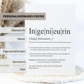 Ingenieurin Definition Poster personalisierbar mit Namen Beruf Poster Ingenieurin Geschenk Einzug Geburtstag Geschenk Ingenieur Poster Beruf