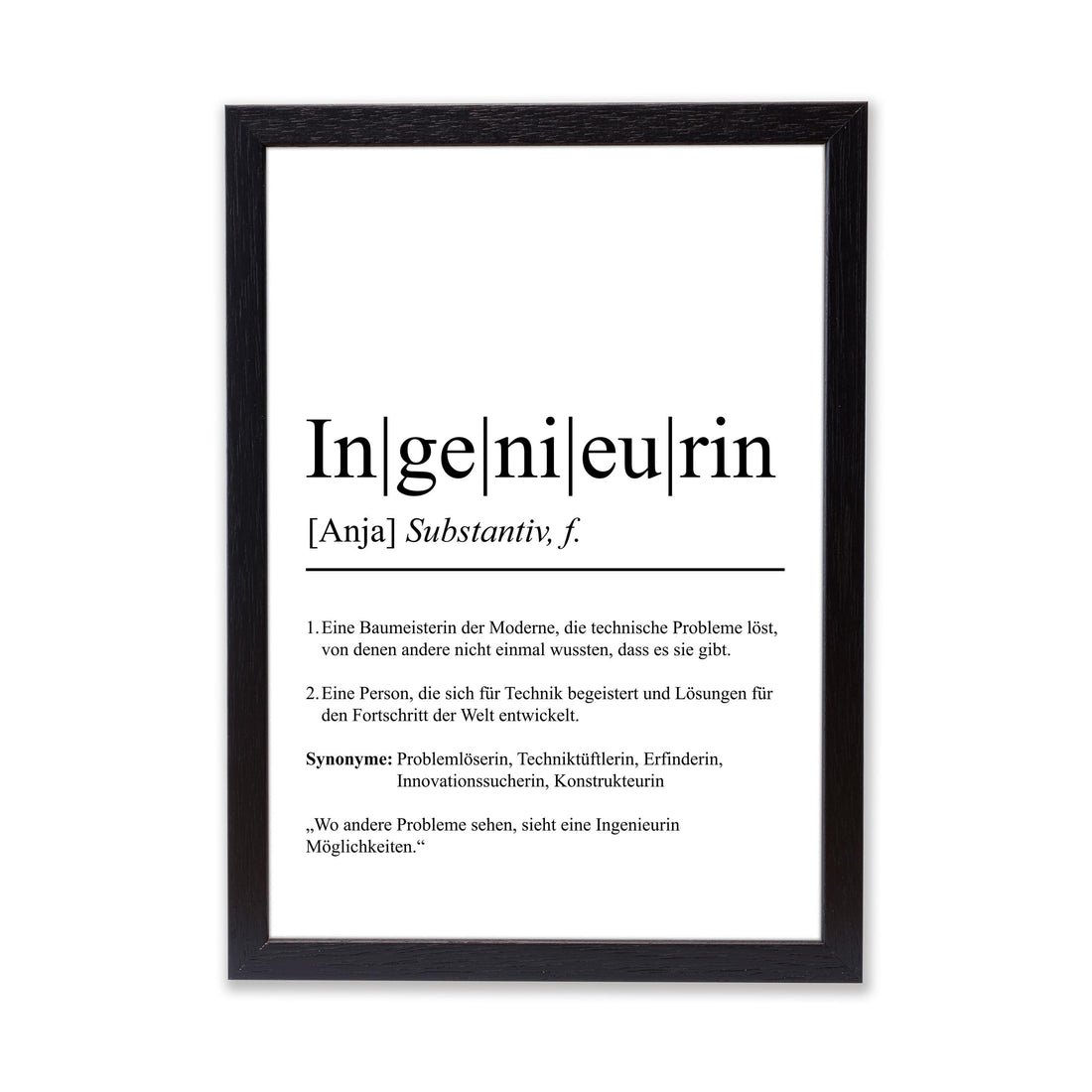 Ingenieurin Definition Poster personalisierbar mit Namen Beruf Poster Ingenieurin Geschenk Einzug Geburtstag Geschenk Ingenieur Poster Beruf