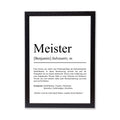 Meister Definition Poster personalisierbar mit Namen Abschluss Poster Meister Geschenk zum Abschluss Geschenk Meister Poster Definition