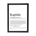 Kapitän Definition Poster personalisierbar mit Namen Beruf Poster Kapitän Geschenk Einzug Geburtstag Geschenk Kapitän Poster Beruf
