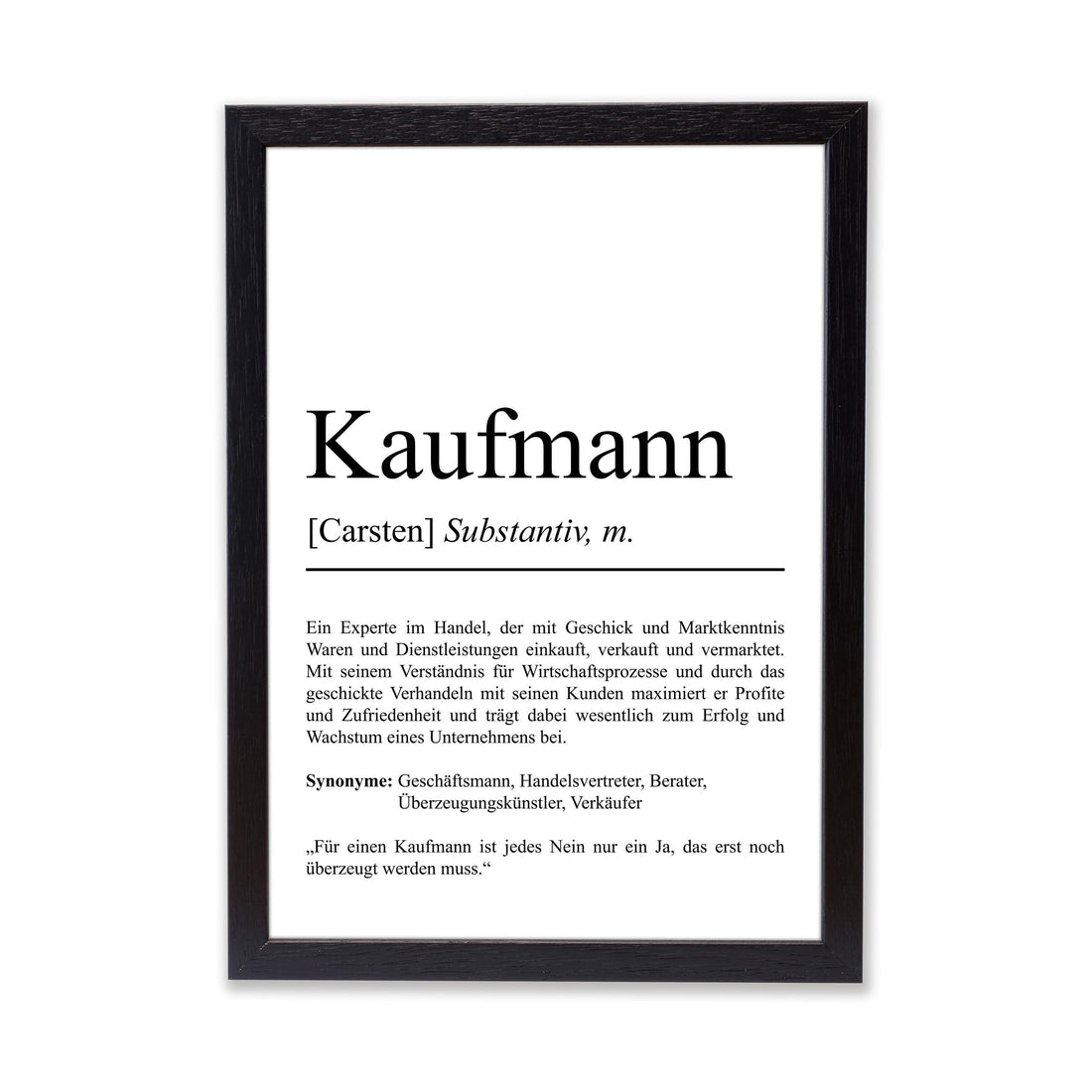 Kaufmann Definition Poster personalisierbar mit Namen Beruf Poster Kaufmann Geschenk Einzug Geburtstag Geschenk Kaufmann Poster Beruf