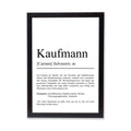Kaufmann Definition Poster personalisierbar mit Namen Beruf Poster Kaufmann Geschenk Einzug Geburtstag Geschenk Kaufmann Poster Beruf