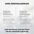Kinder und Jugendlichenpsychotherapeut Definition Poster personalisierbar mit Namen Beruf Poster Psychotherapeut Geschenk Einzug Geburtstag