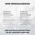 Kinder und Jugendlichenpsychotherapeutin Definition Poster personalisierbar mit Namen Beruf Poster Psychotherapeutin Geschenk Geburtstag