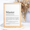 Master Definition Poster personalisierbar mit Namen Abschluss Poster Master Geschenk zum Abschluss Geschenk Master Poster Definition