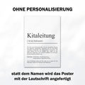 Kitaleitung Definition Poster personalisierbar mit Namen Beruf Poster Kitaleitung Geschenk Einzug Geburtstag Geschenk Poster Kitaleitung