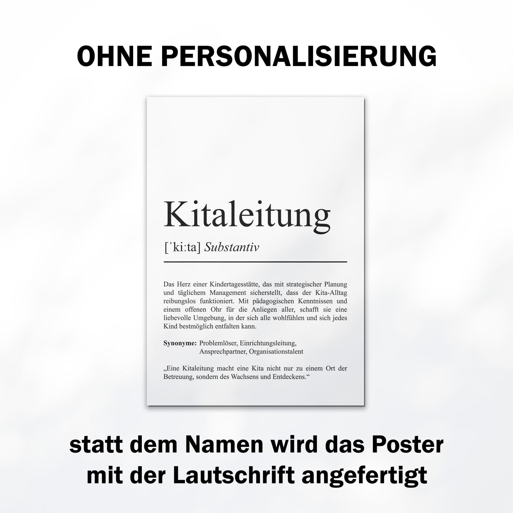Kitaleitung Definition Poster personalisierbar mit Namen Beruf Poster Kitaleitung Geschenk Einzug Geburtstag Geschenk Poster Kitaleitung