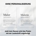 Maler Definition Poster personalisierbar mit Namen Beruf Poster Maler Geschenk Einzug Geburtstag Geschenk Maler Poster Beruf