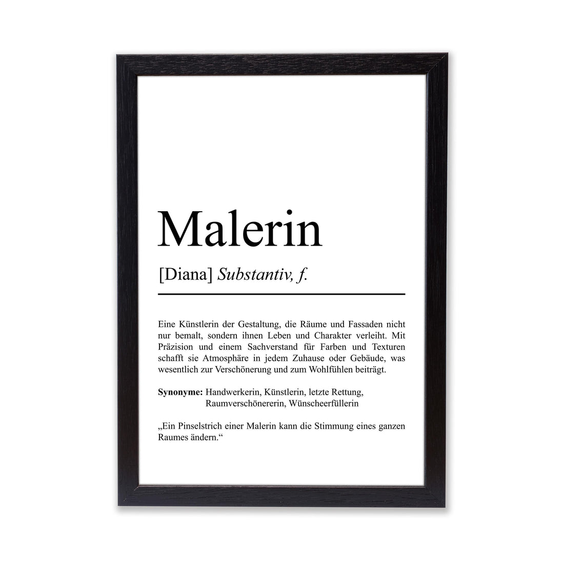 Malerin Definition Poster personalisierbar mit Namen Beruf Poster Malerin Geschenk Einzug Geburtstag Geschenk Malerin Poster Beruf